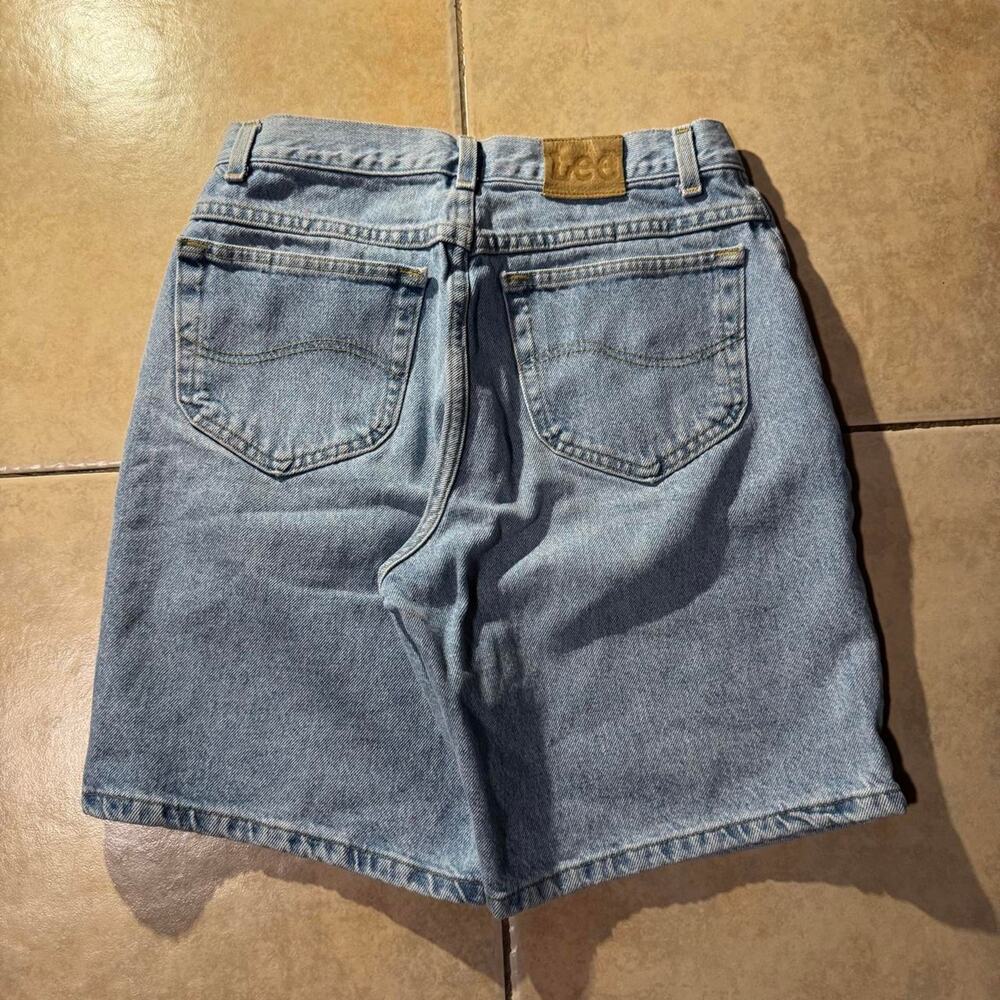 Vintage 90s lee blue denim shorts size 27 in womens